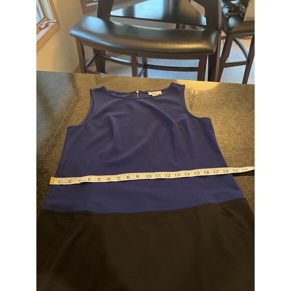 LOFT Colorblock Sheath Dress Blue/Black Small - Picture 10 of 12